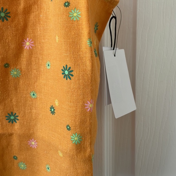 Abound orange linen blend tank 1960s 1970s - Picture 4 of 6